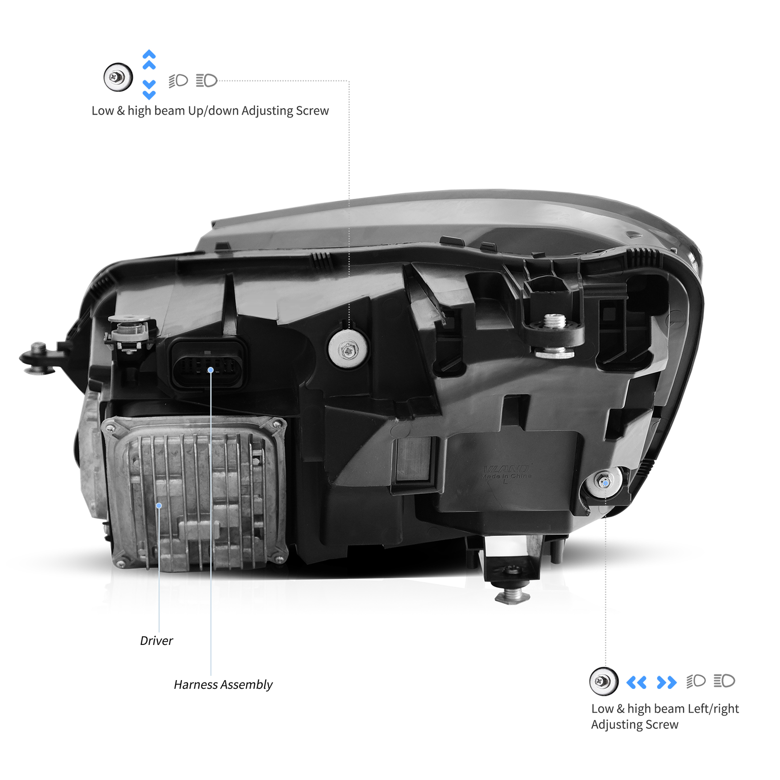VLAND Full LED Headlights Fit 2014-2017 Mercedez Benz W222 S-Class Animation Set