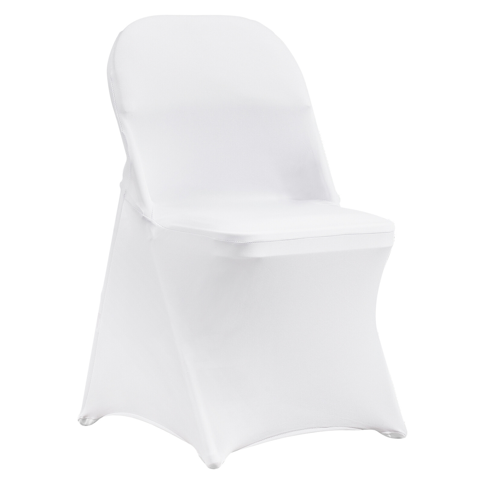 VEVOR 50PCS White Stretch Spandex Folding Chair Covers for Wedding Party Dining