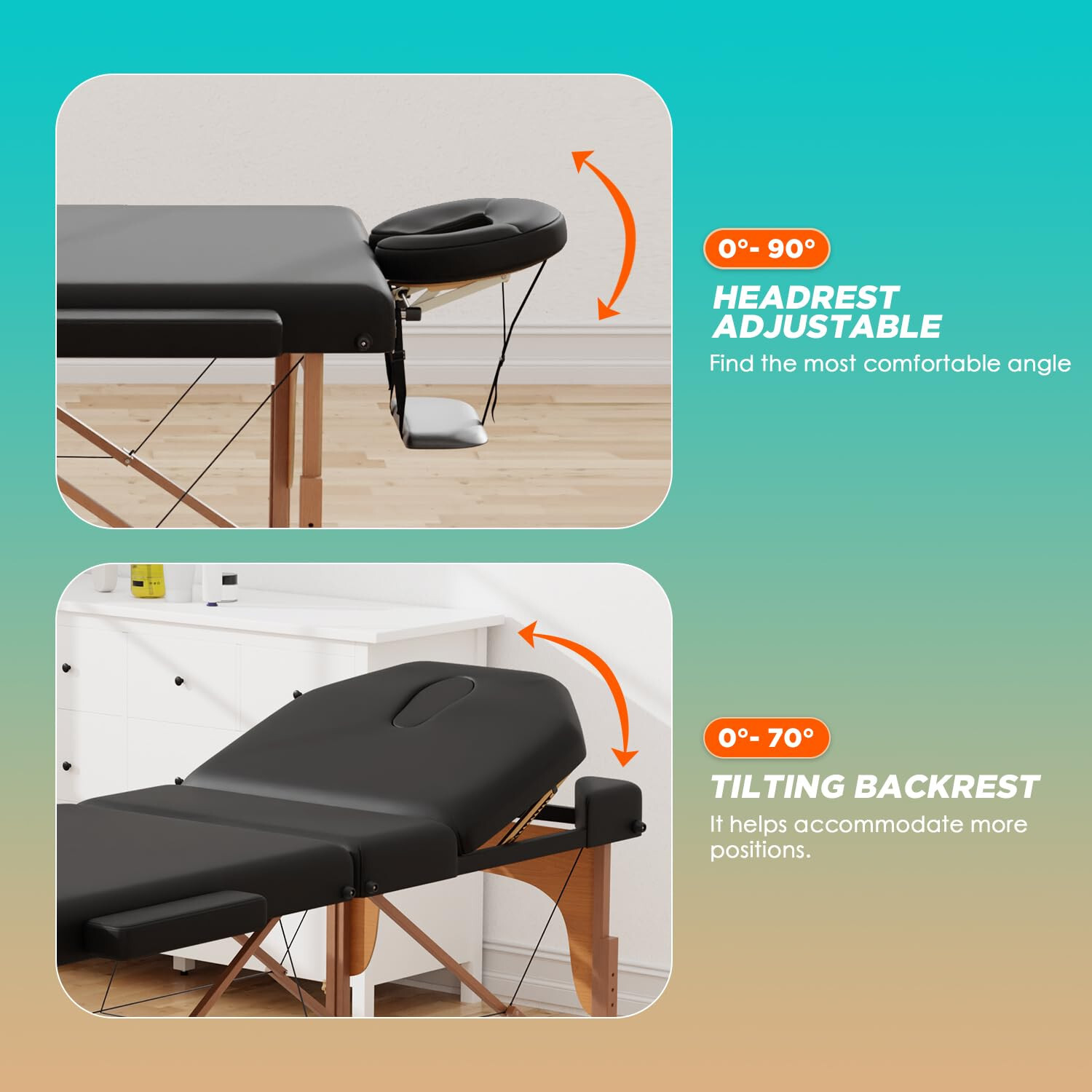 Massage Table Protable Massage Bed 28 in Wide Lash Bed Height Adjustable Bed