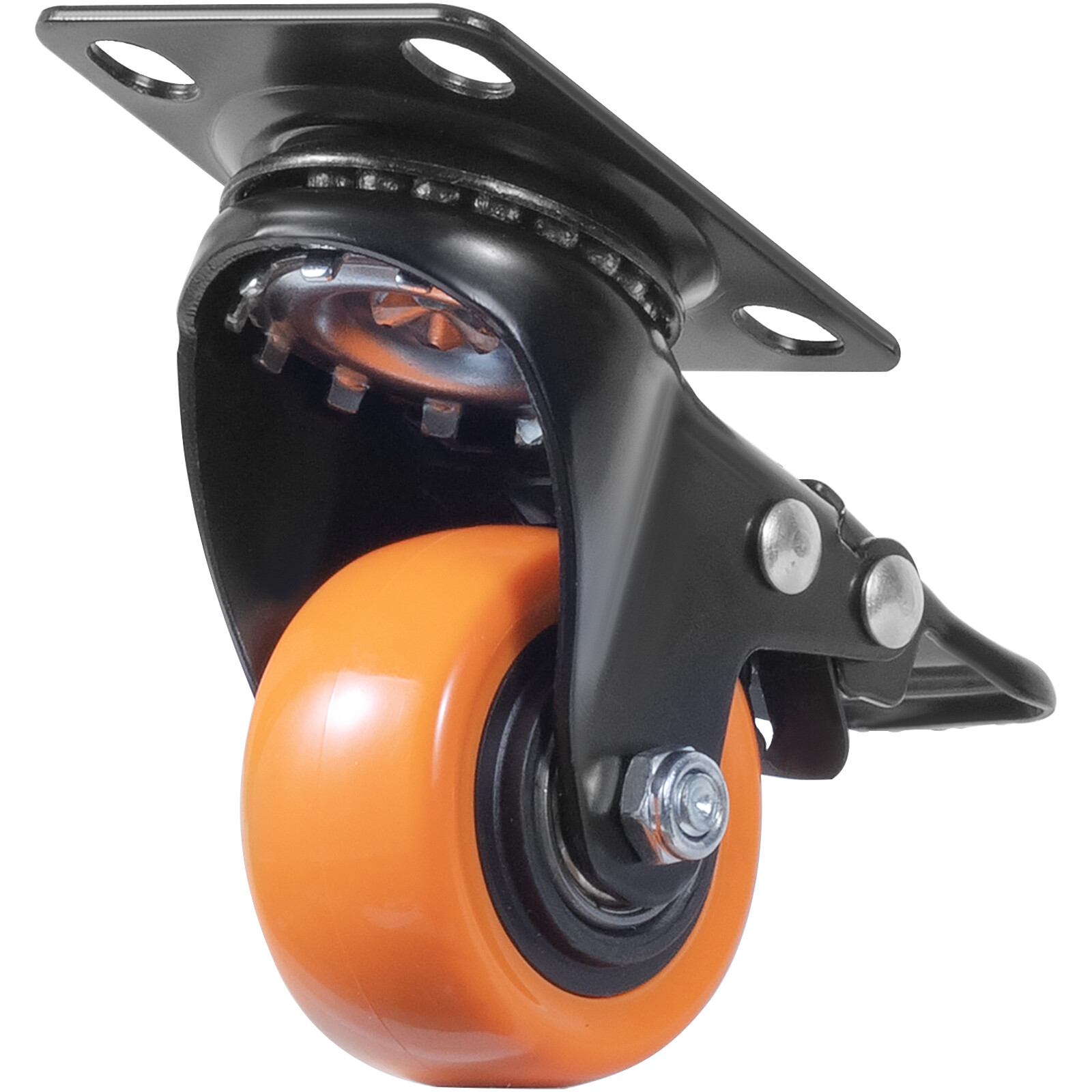 VEVOR Caster Wheels Swivel Plate Casters 4 Pack 2" Heavy Duty with Locking Brake