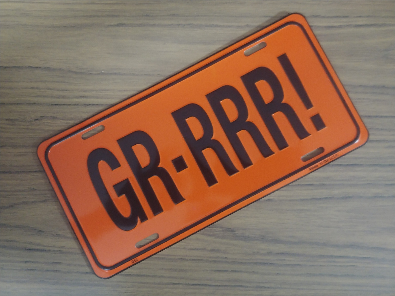Vintage GR-RRR! License Plate GTO THE JUDGE Embossed Metal New Old Stock #2153