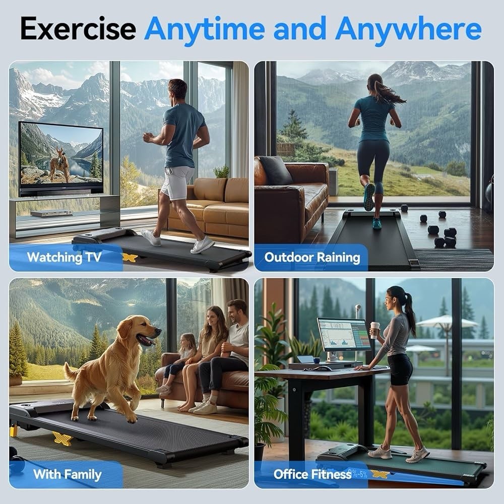 3-in-1 Walking Pad Treadmill with Incline 2.5HP Under Desk Portable Treadmill