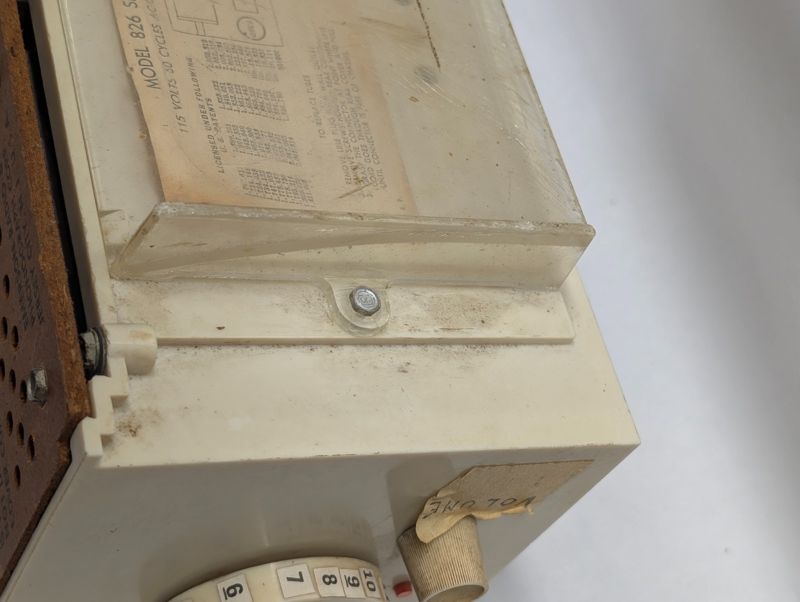 Vintage Emerson Clock Tube Radio Model 826 Series D Telechron Alarm Movement