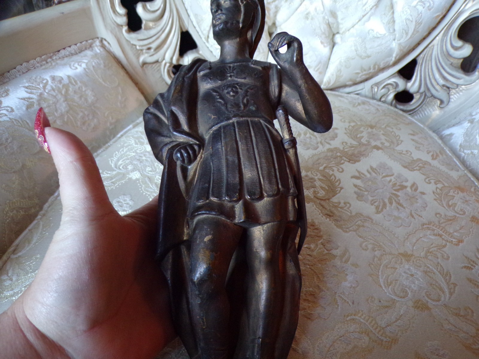 Antique Bronze Roman Solider