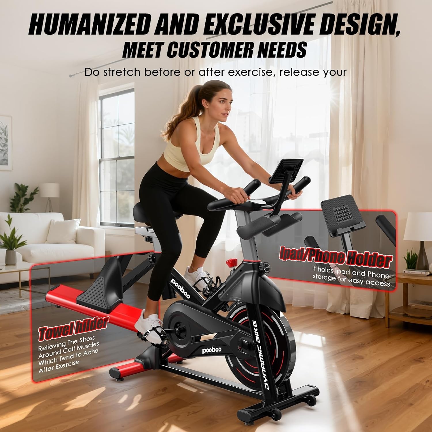 Exercise Bike Indoor Cycling Bike Fitness Stationary Bike Magnetic Resistance
