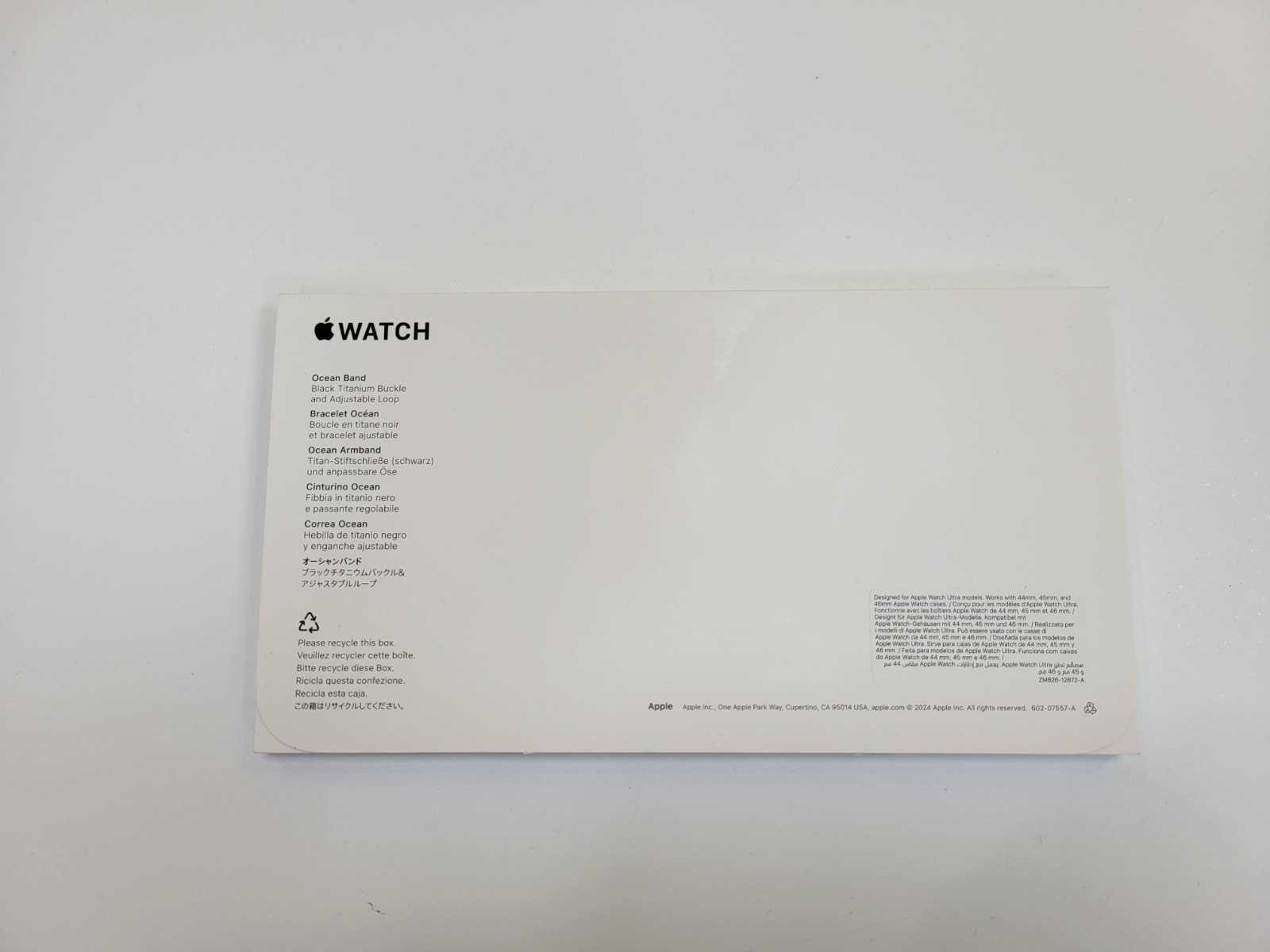 OEM Apple Watch Ultra 2 - 49mm Black Ocean Band Titanium Finsh - OEM Pack - New