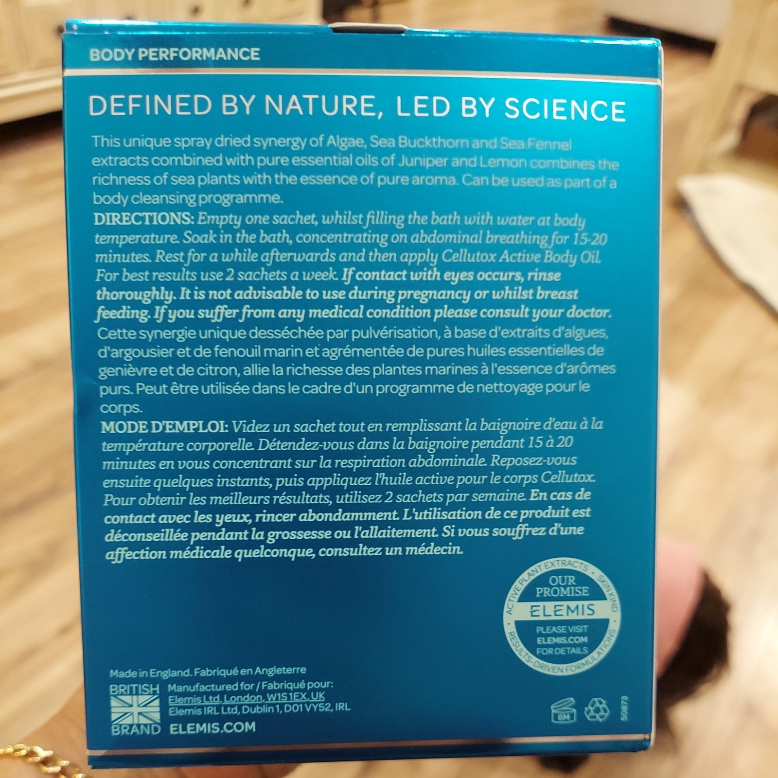 Elemis Cellutox Herbal Bath Synergy box of 10 packets NEW 300g /10.5oz Net Wt.
