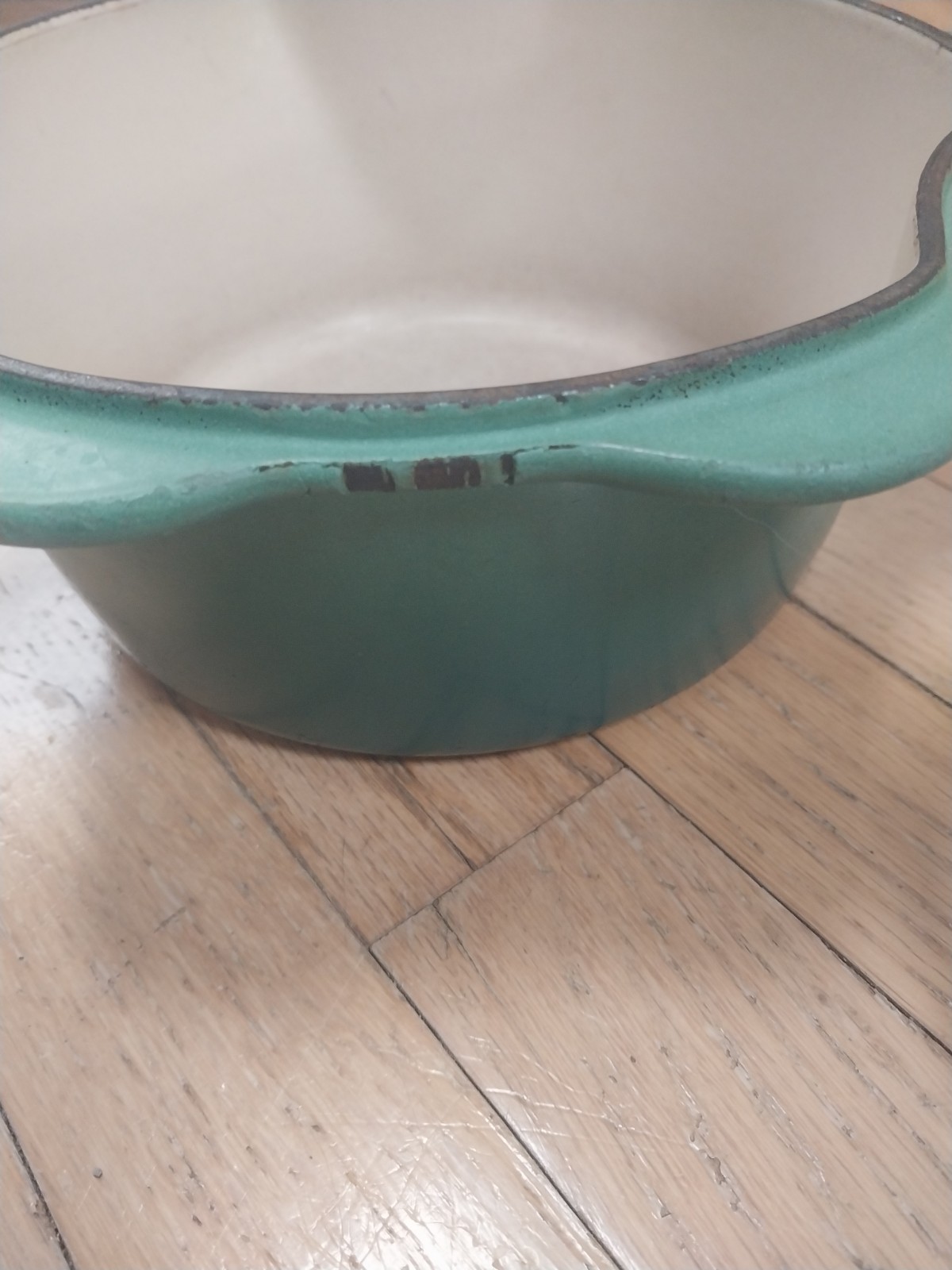 Le Creuset Green Shamrock Pot Vintage Rare
