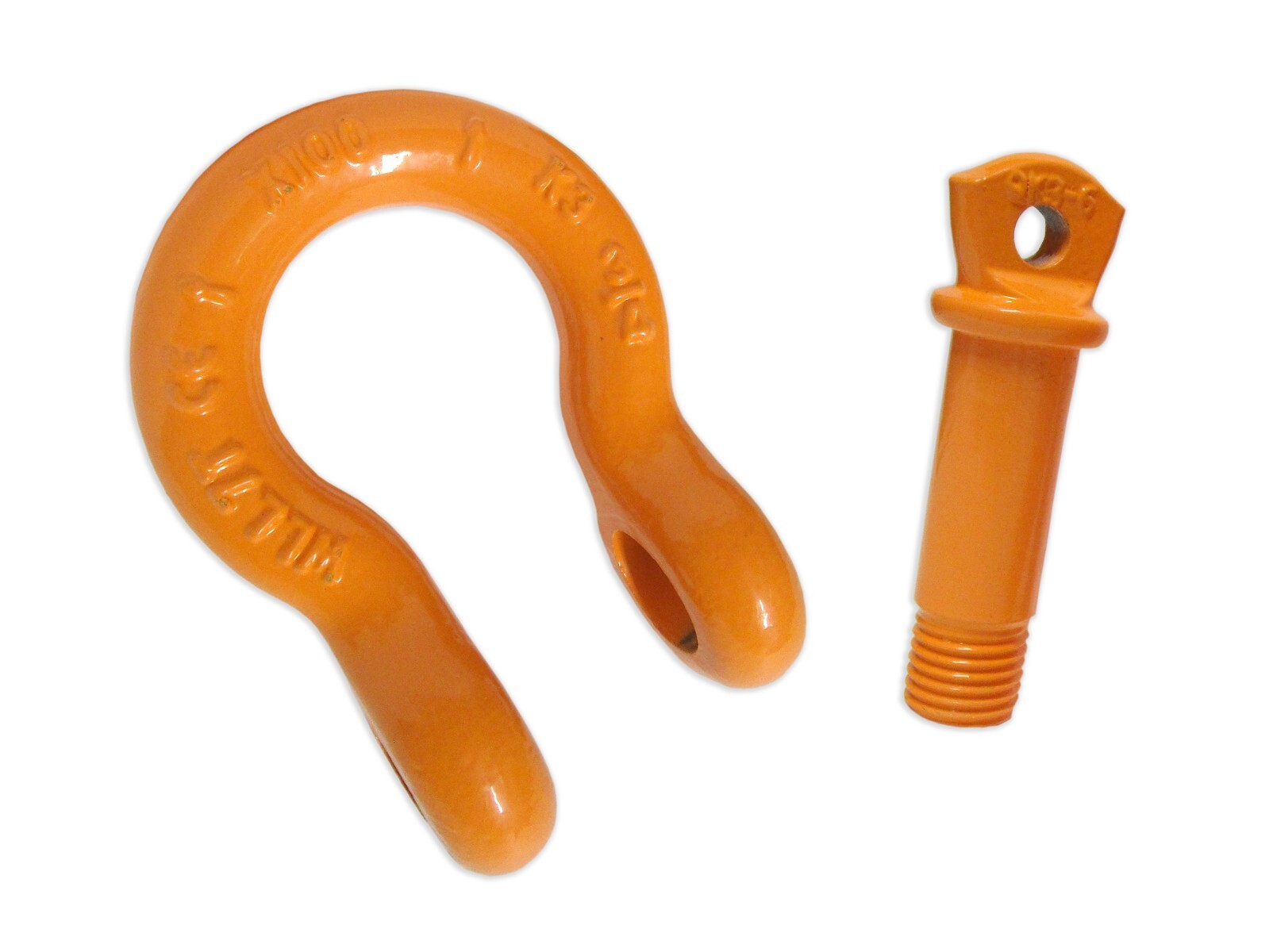 3/4" Clevis Shackle D Ring Off Road Orange with Screw Pin Alloy Steel 7 Ton