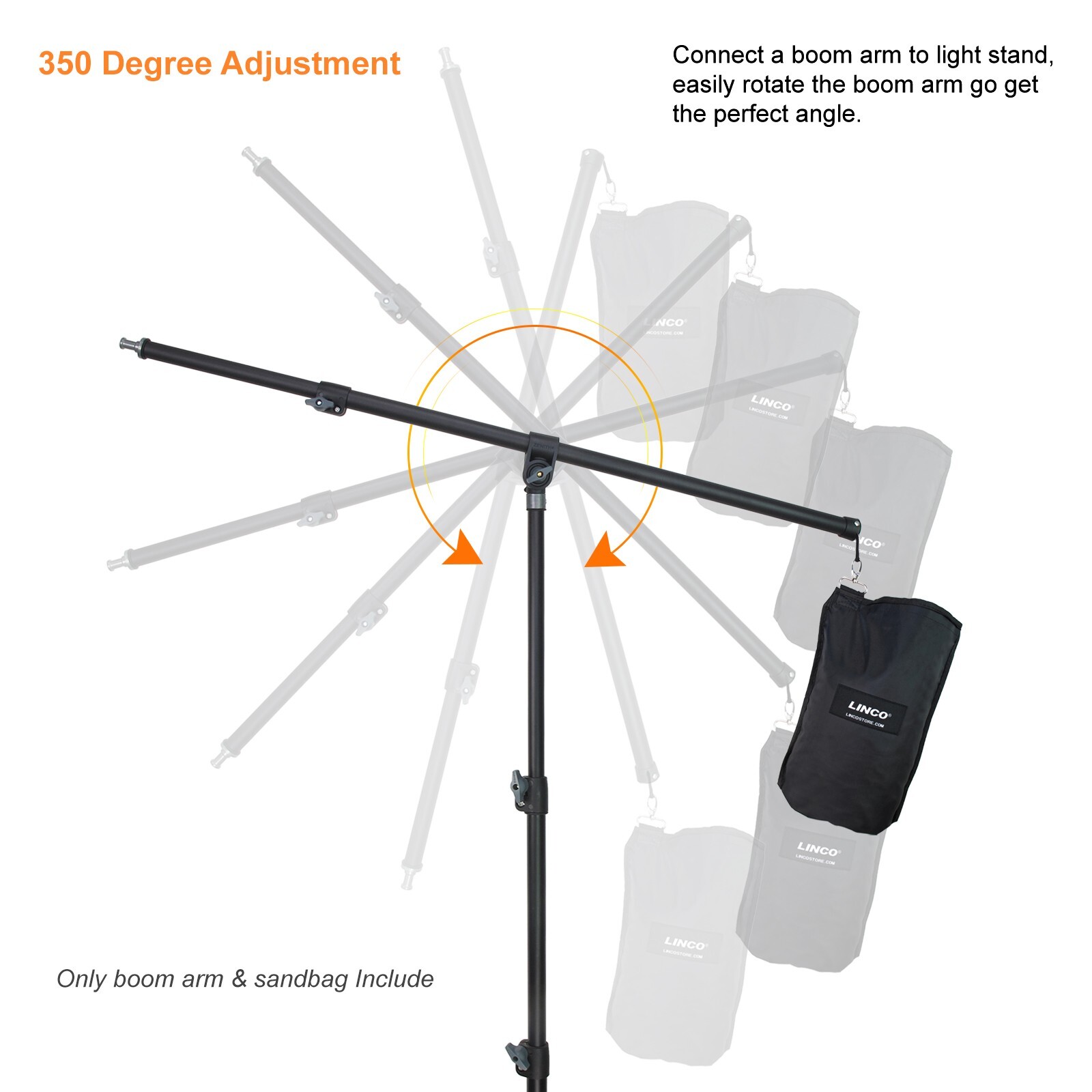 Boom Arm Sand Bag Photography Studio Video With Lighting Boom Photography Light