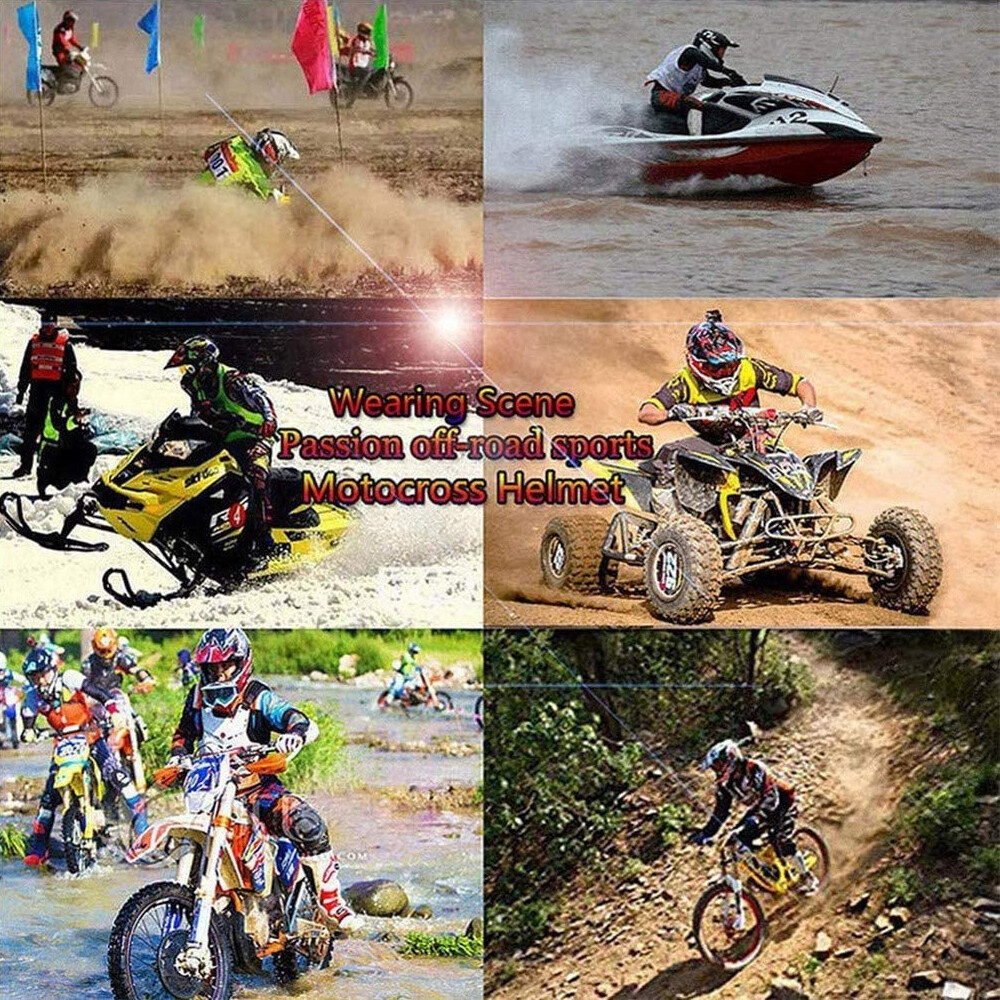 DOT Motorcycle Adult Helmet /Goggles /Gloves Motocross MX ATV Dirt Bike Off Road