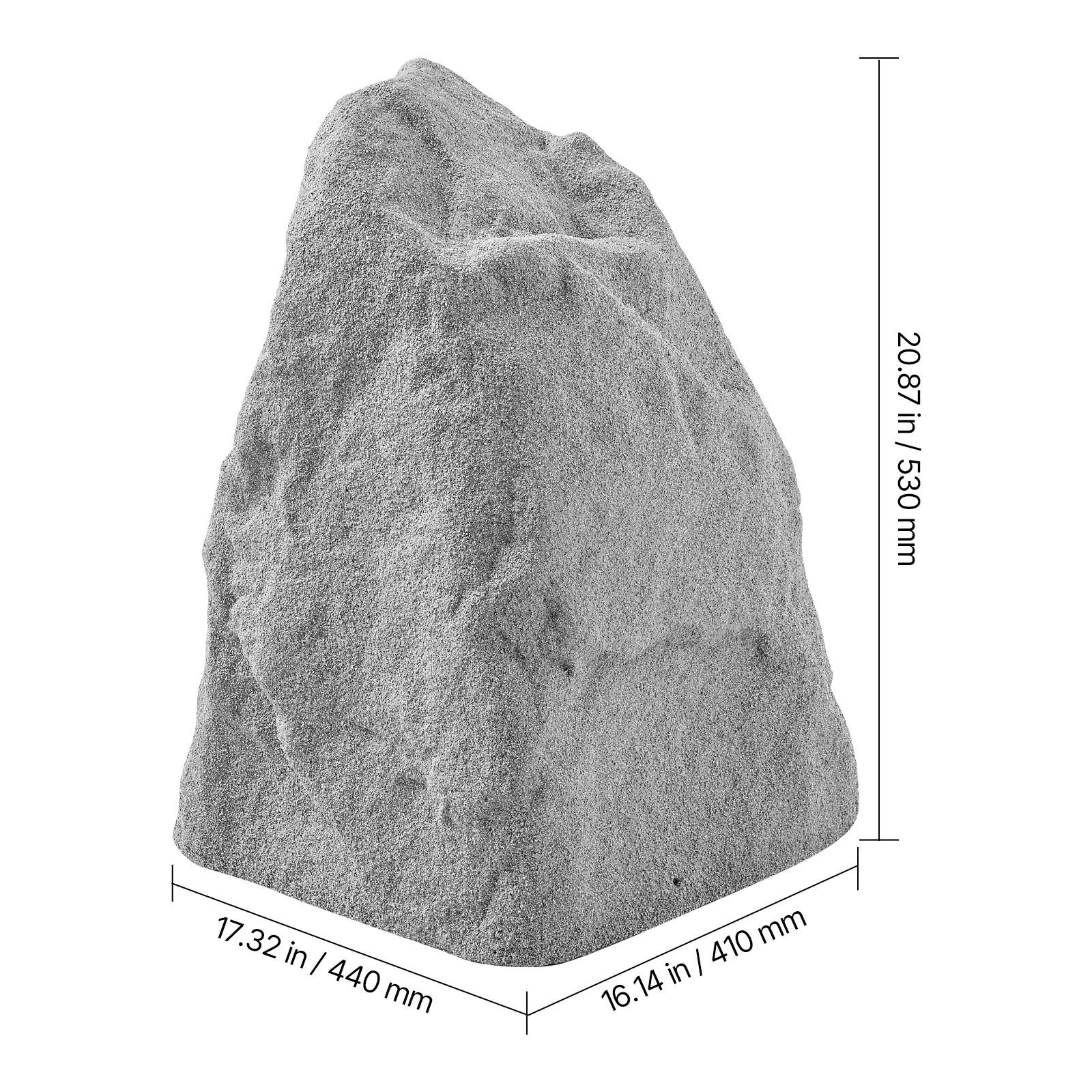 Uimoso Artificial Landscape Rock Cover Outdoor Well Pumps Realistic Grey Boulder