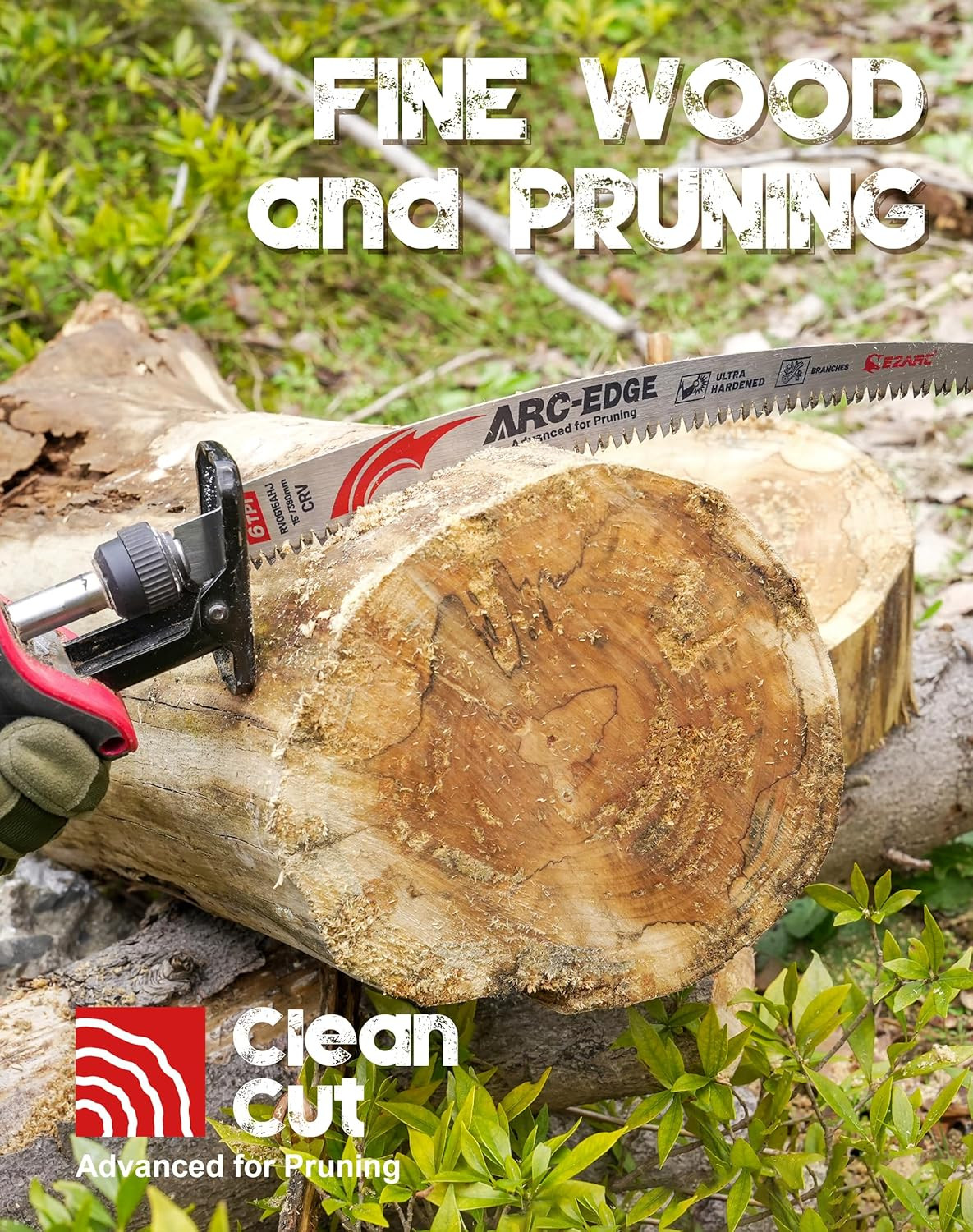 EZARC Japanese Teeth Reciprocating Saw Blade 15 Inch, Arc Edge Wood Pruning Saw