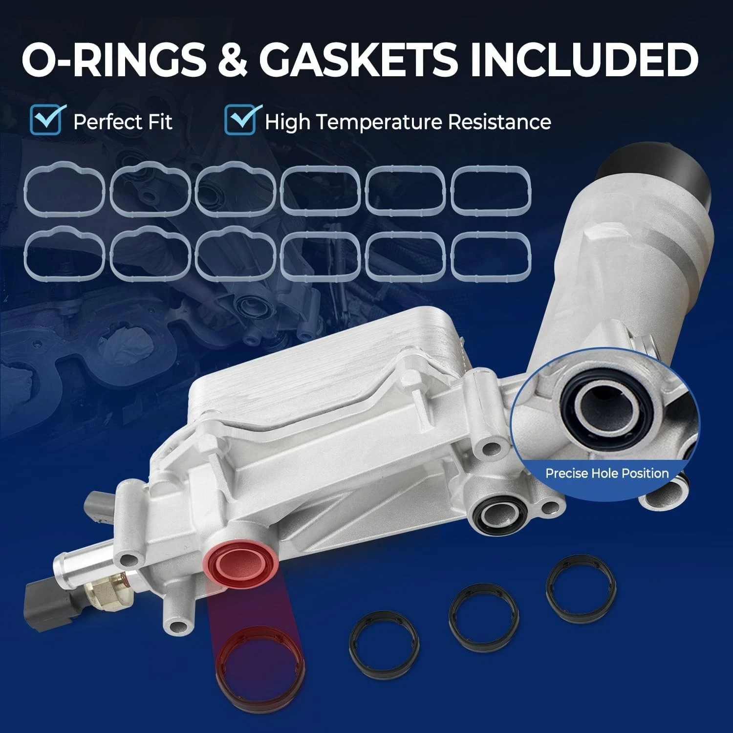 NEW Aumtoni 926-876 Aluminum Engine Oil Cooler Filter Assembly for Chrysler 300