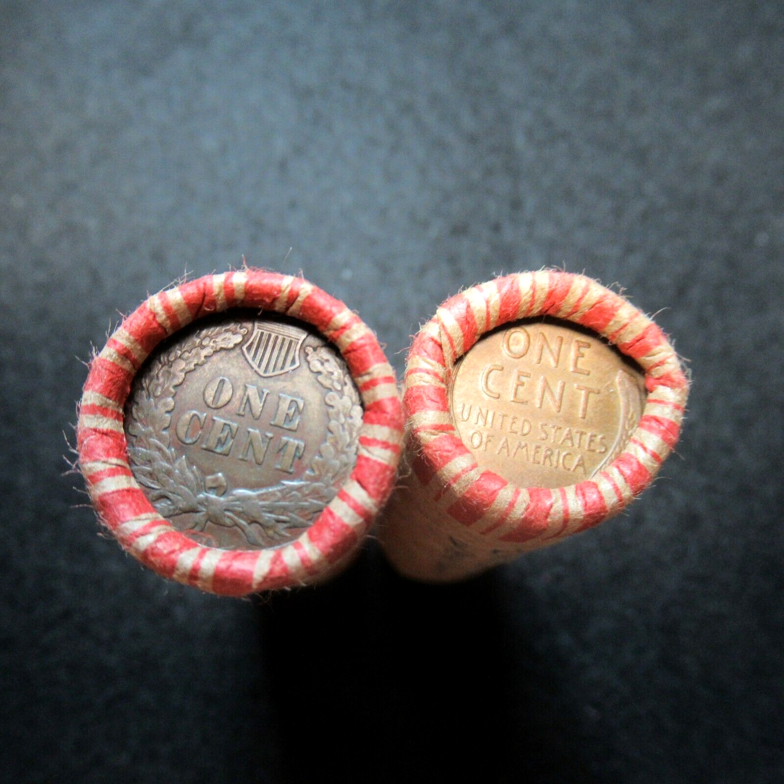 INDIAN HEAD CENT PENNY WHEAT CENT PENNY ROLL LOT 1800'S 1900'S
