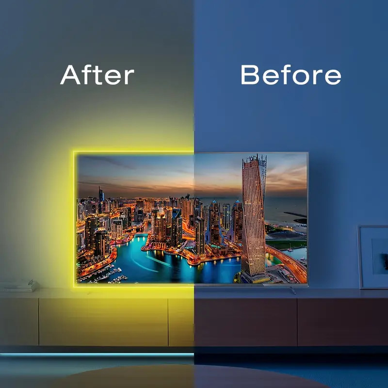 50 Ft LED Strip Lights, with 44 Keys Remote Control, Dimmable RGB Color Changing