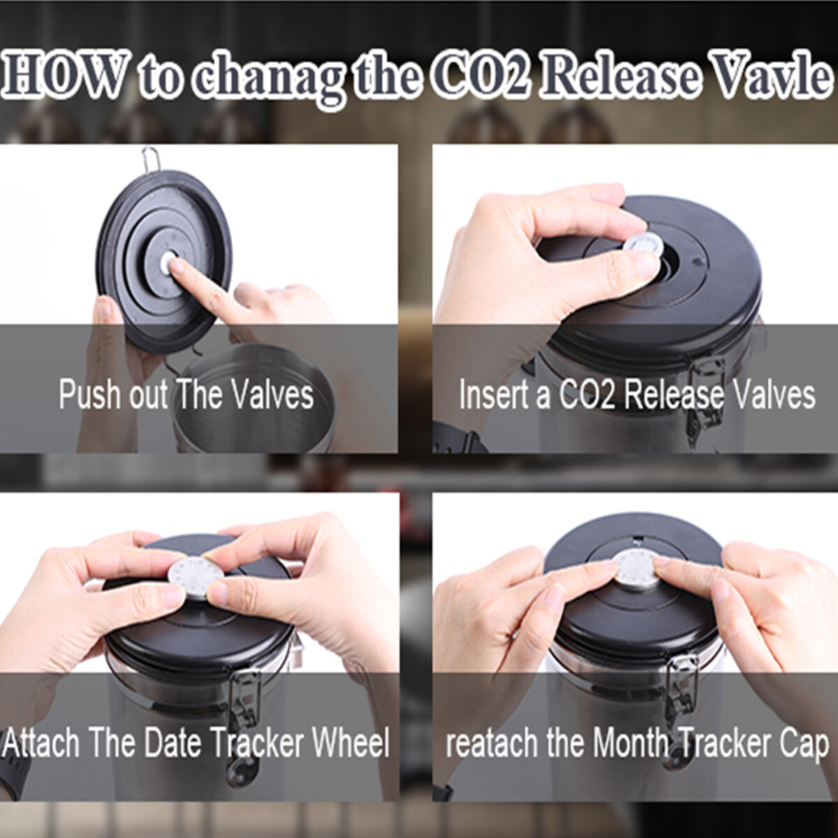 62oz Coffee Canister Stainless Steel Airtight Storage Container &Measuring Scoop