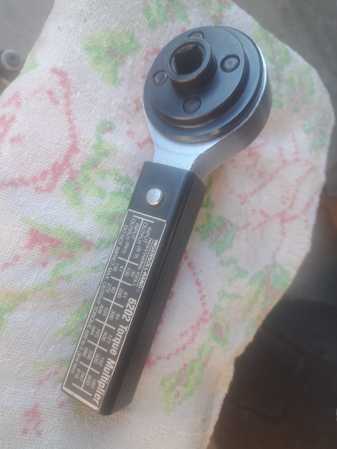 PROTO Ingersoll Rand 6202 Torque Multiplier 3.3:1 Made USA 1/2" f in 3/4" m out