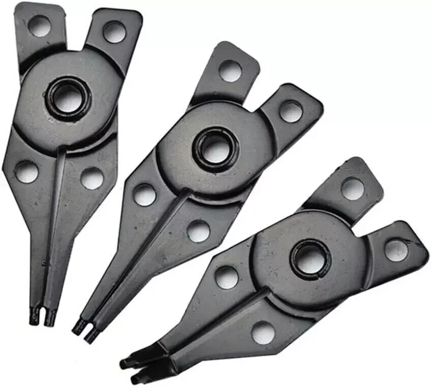 4 PCS Heavy Duty 7" Circlip Plier Snap Ring Plier External Internal Kit w/ Pouch