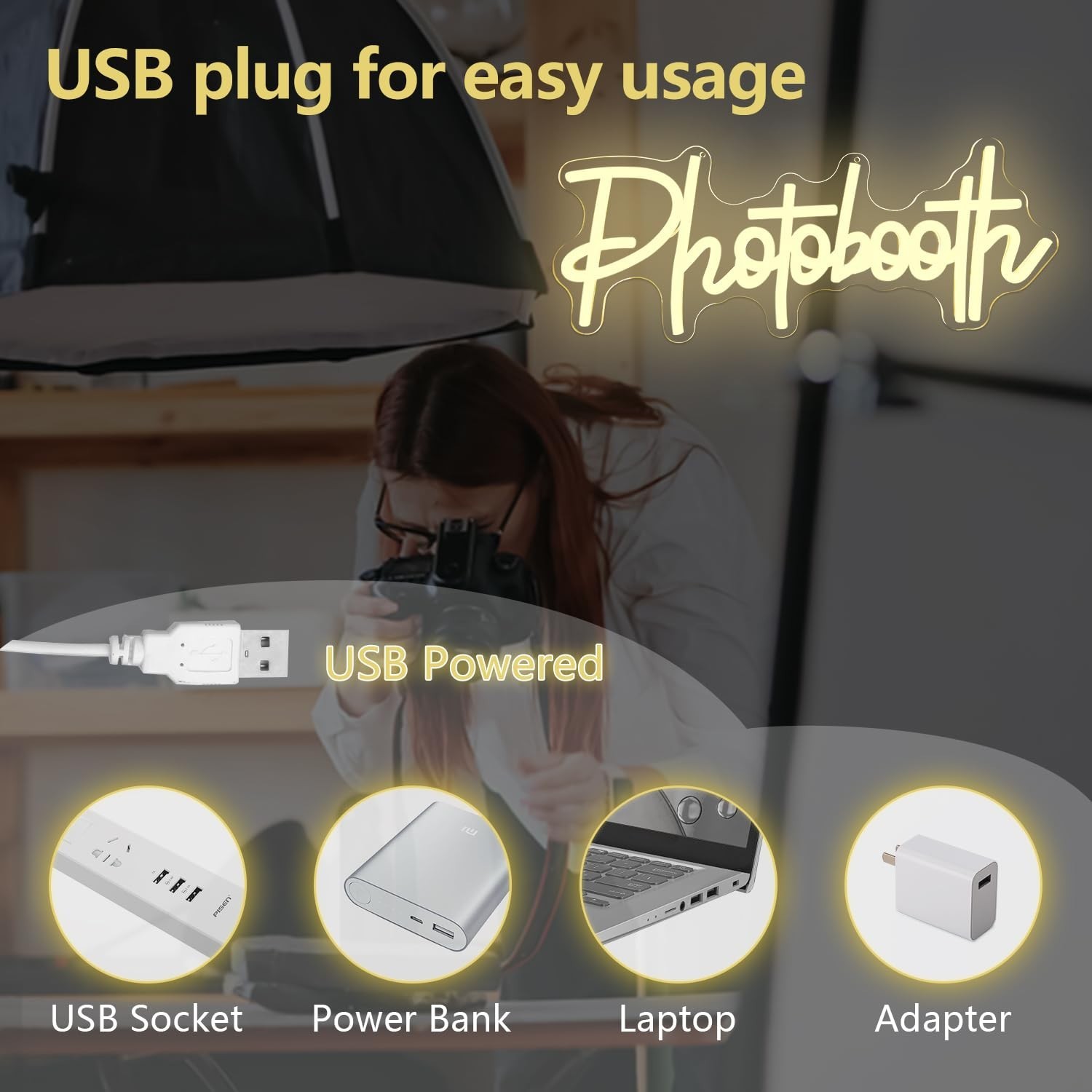 Photo Booth Neon Sign for Wall Decor Photo Booth Sign Neon Photo Booth Lights...