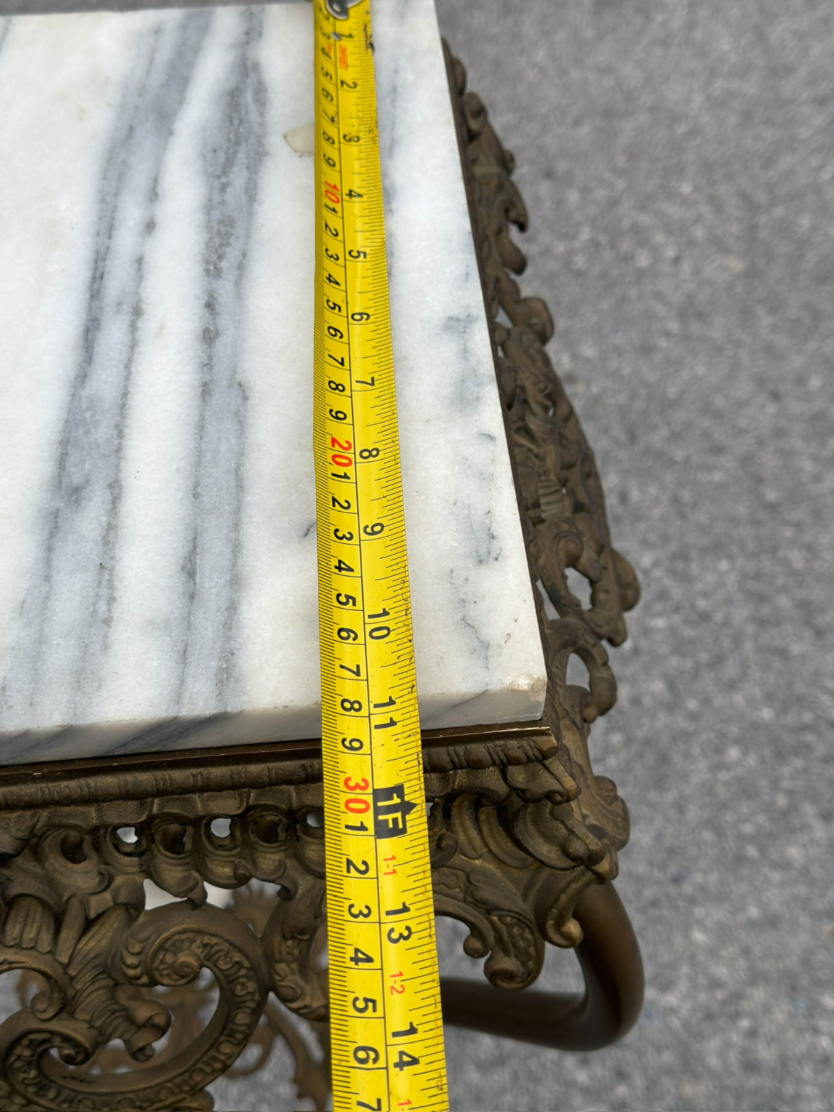 antique victorian bronze ornate marble top plant fern stand pedestal 1890