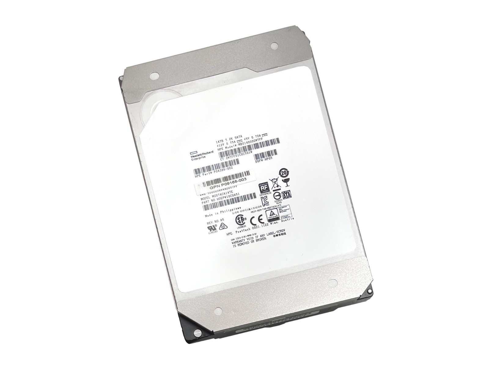 Toshiba 14TB MG07ACA14TE 256MB 7200RPM SATA 6.0Gb/s 3.5" Internal Enterprise HDD