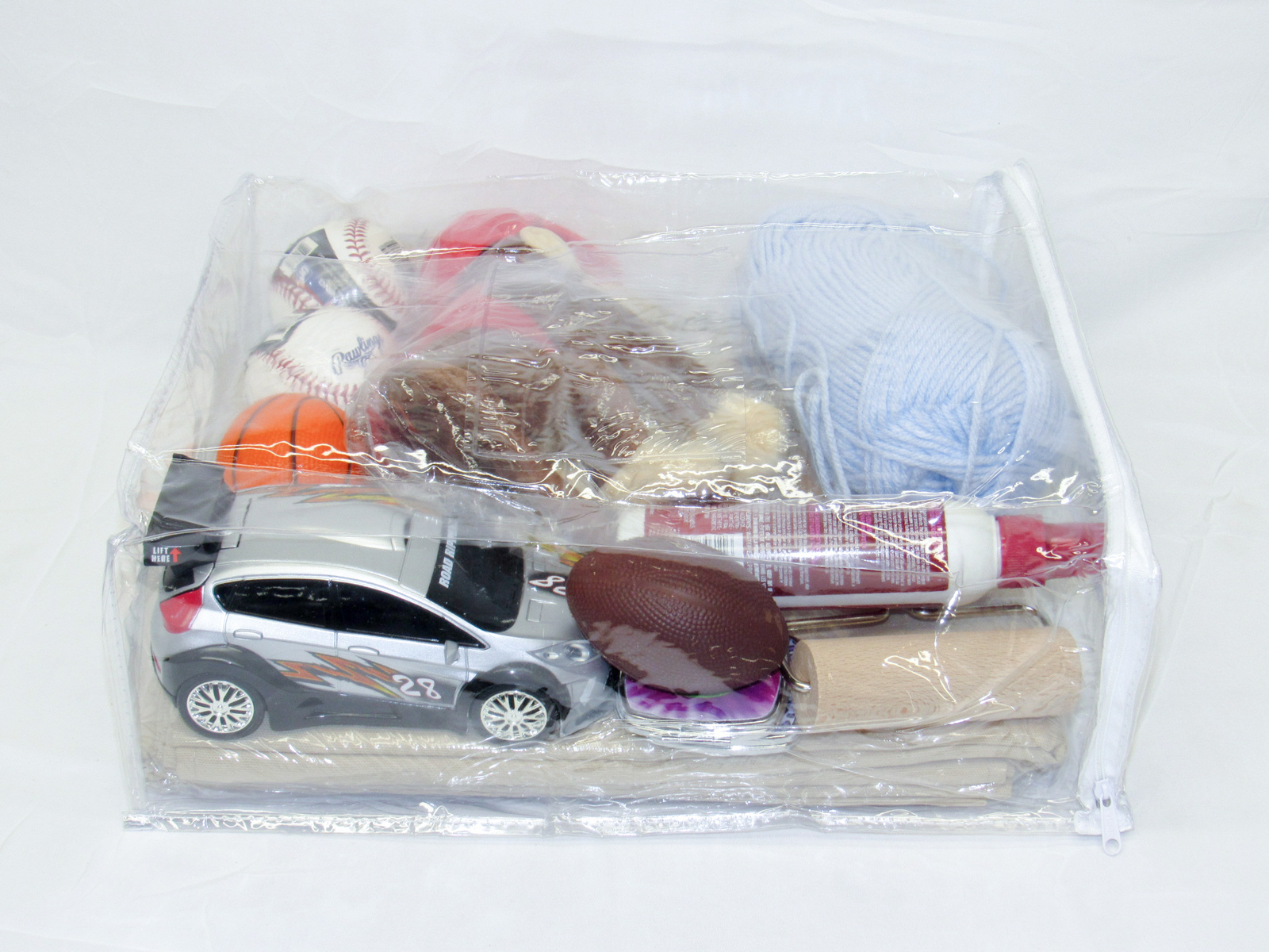 Heavy Duty Vinyl Zippered Closet Square Storage Bags Clear 12" x 15" x 5" 4-Pack