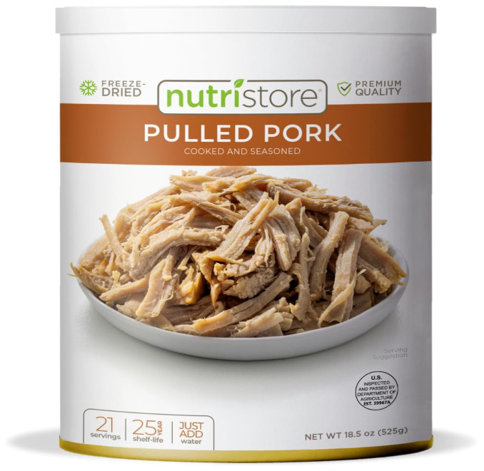 Nutristore Freeze Dried Pulled Pork  Pre-Cooked Shelf 18.5oz