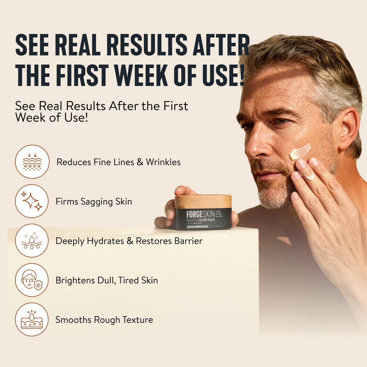 2 x FORGE SKIN Face Tallow Balm 50g Beef Tallow Hydrating Cream FREE SHIPING