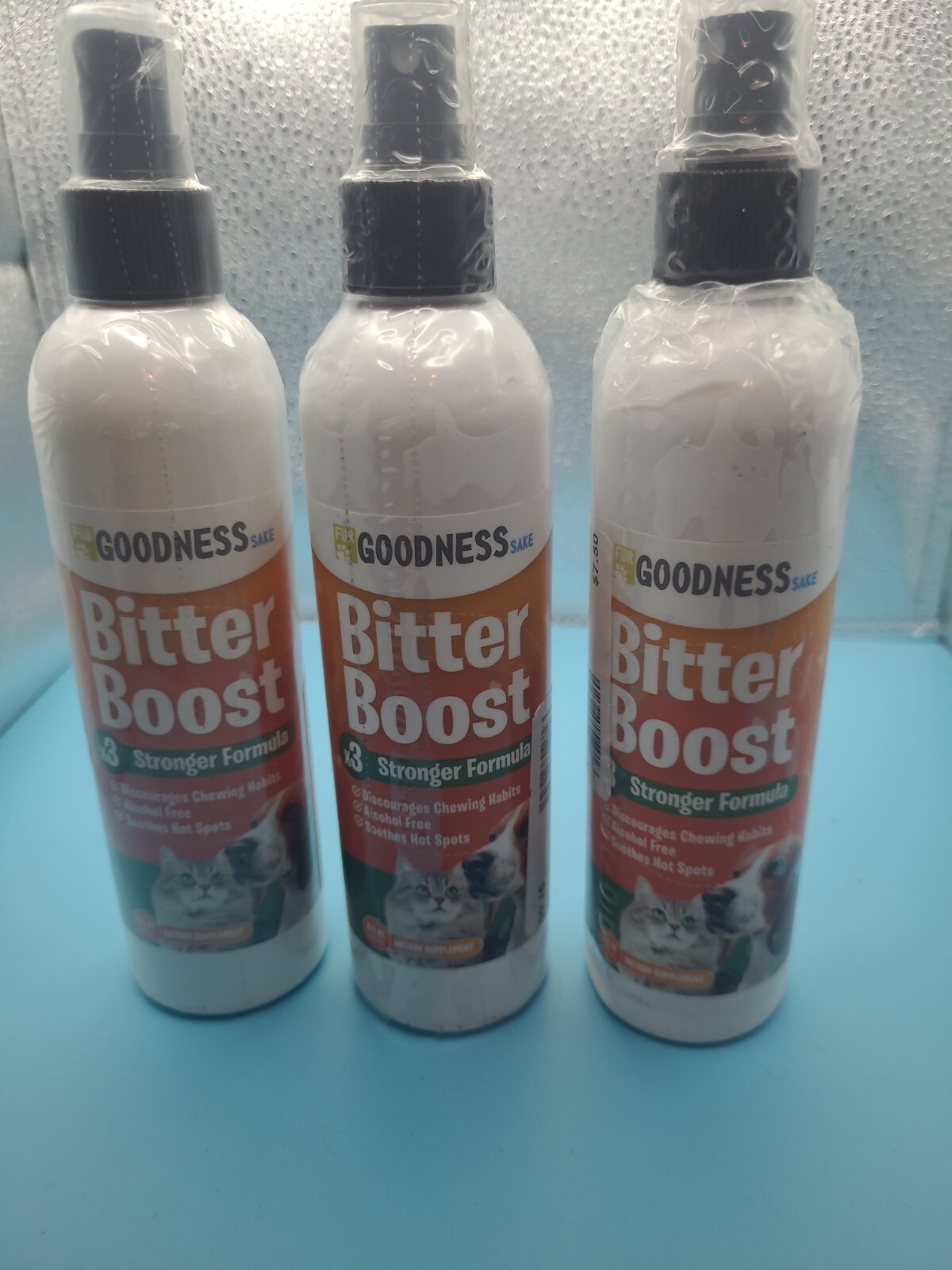 3 X Fur Goodness Sake Bitter Boost Chewing Deterrent for Cats & Dogs 8fl oz