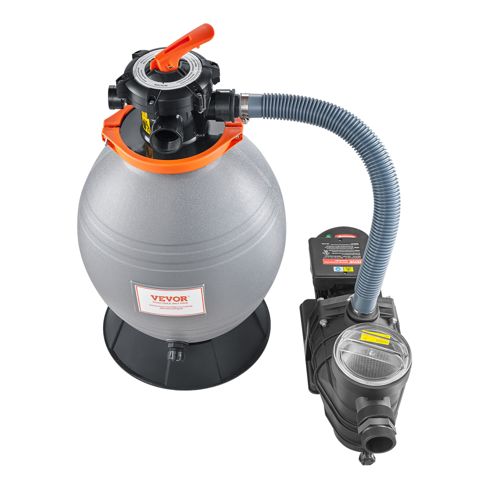 16 in Sand Filter Pump for Above Ground Swimming Pools 3/4 HP 3500 GPH Flow Rate