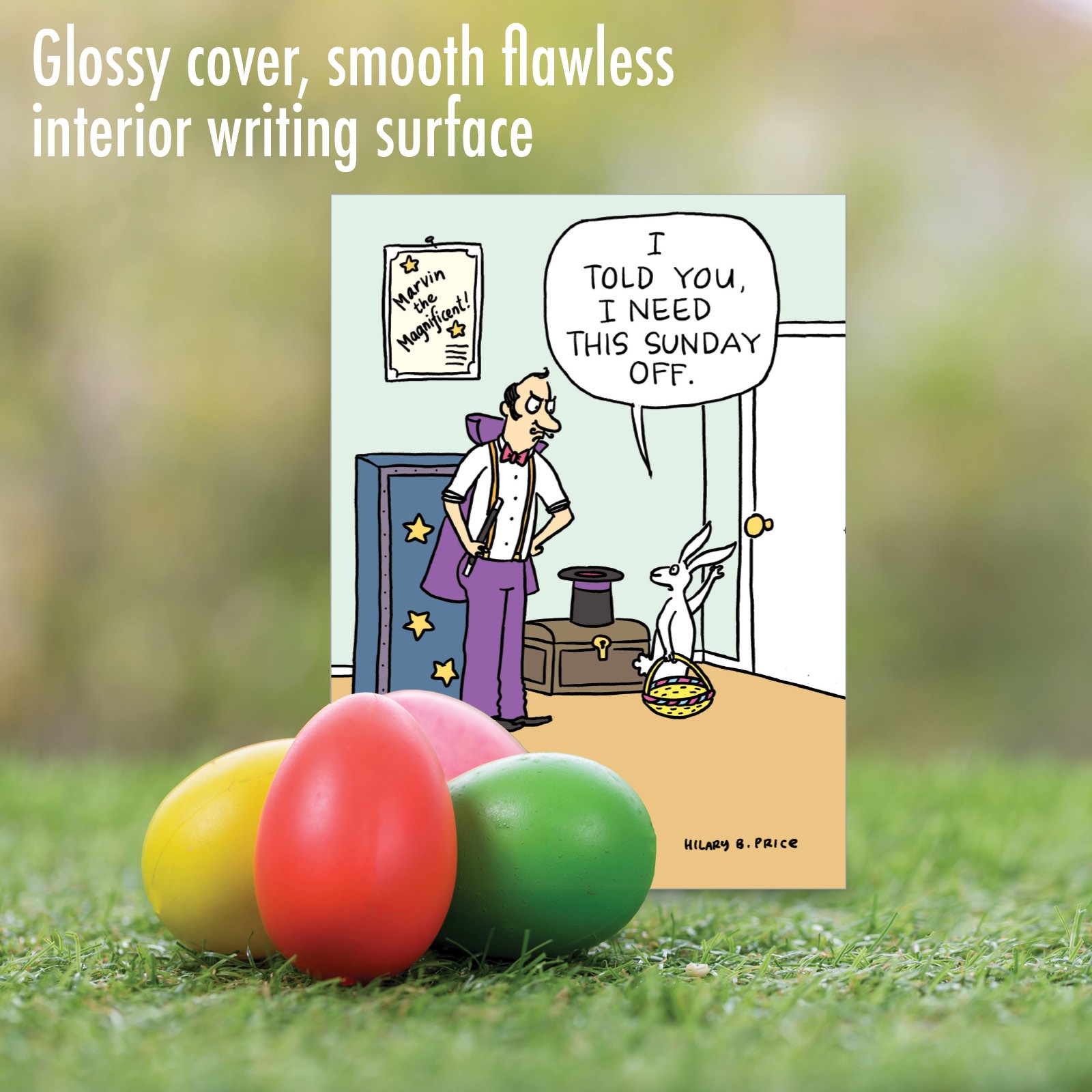 (1 Card) Bunny's Day Off - Funny Easter Greeting Card - NobleWorks C10531EAG