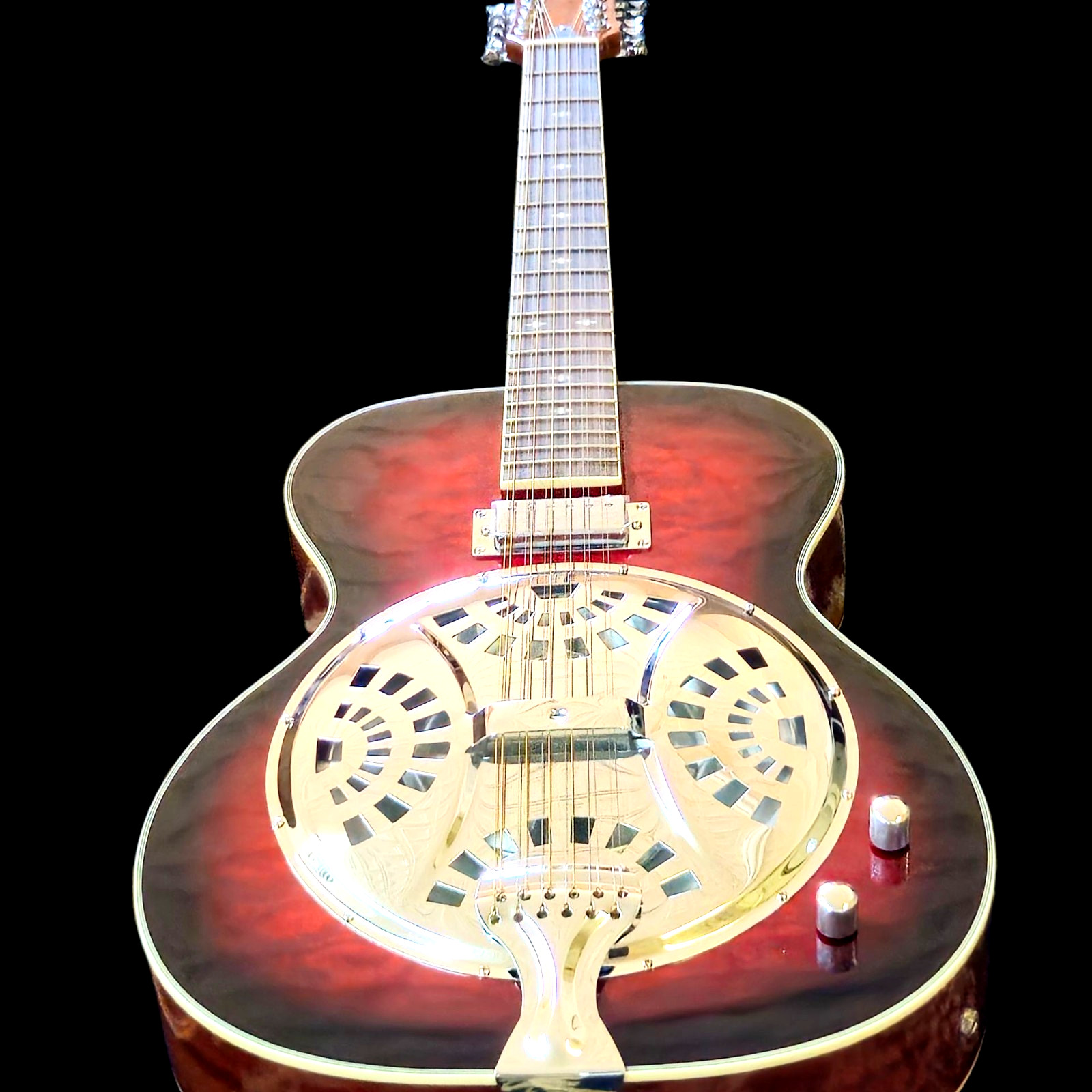 New 12 String Acoustic/Electric Guitar with Flamed Top-Great Playing Guitar