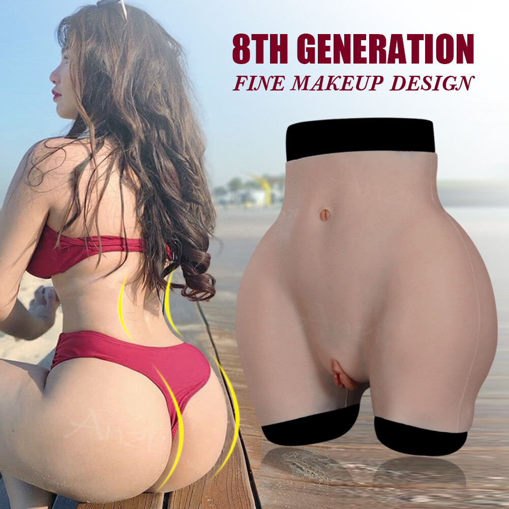 Silicone Pants Thicken Hip Shaping fake panty Vagina Underwear For Crossdresser