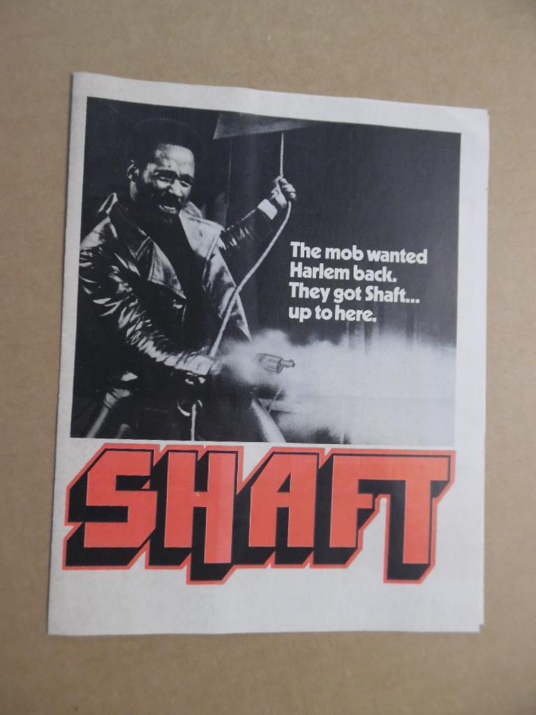 1971 SHAFT Movie Herald Richard Roundtree Blaxploitation Vintage Original VG+