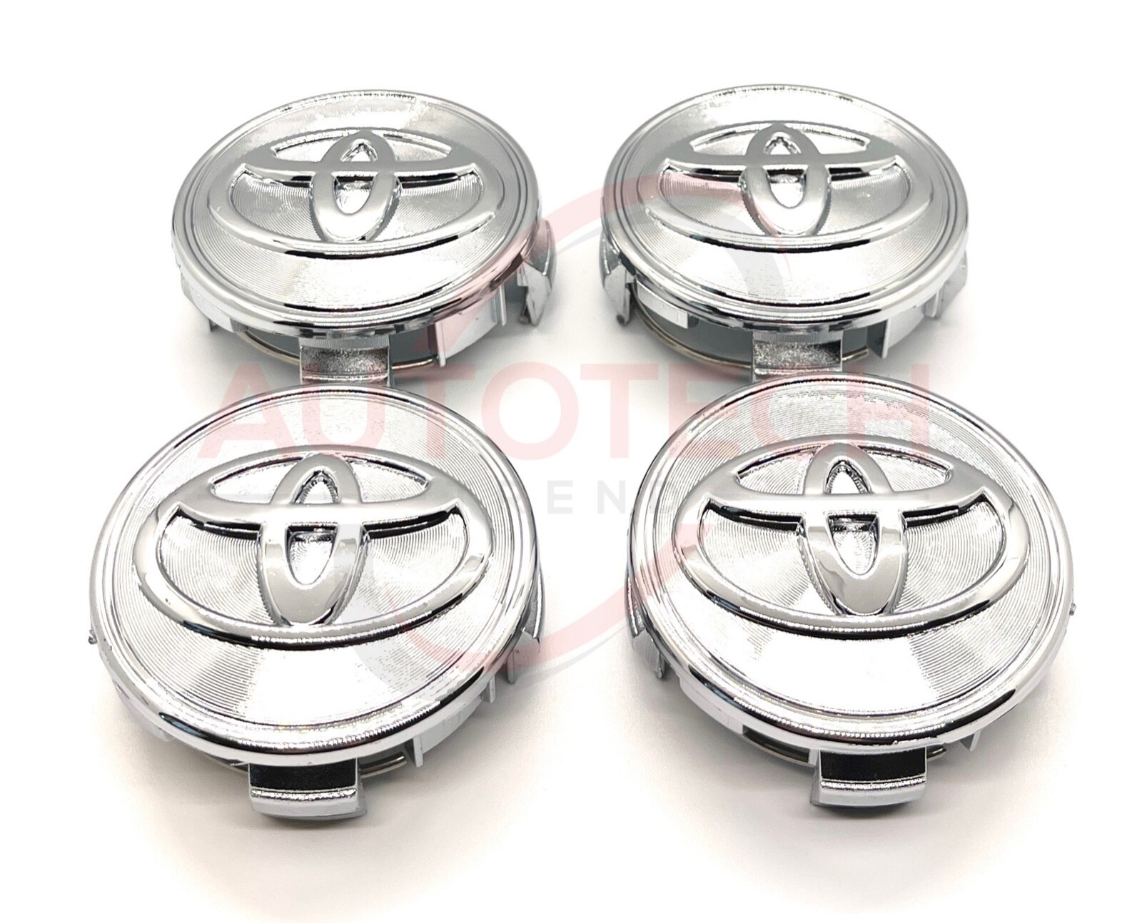 SET OF 4 TOYOTA WHEEL RIMS CENTER CAPS CHROME LOGO 62MM CAMRY