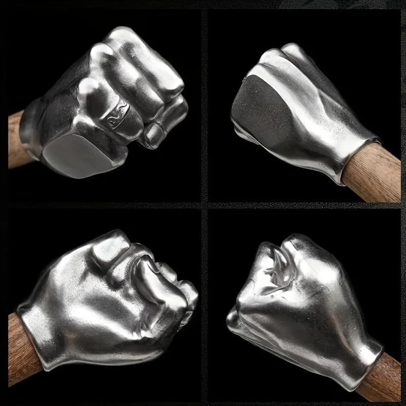 Decorative Fist Hammer Wooden Handle | Stainless Steel Head | Collectible