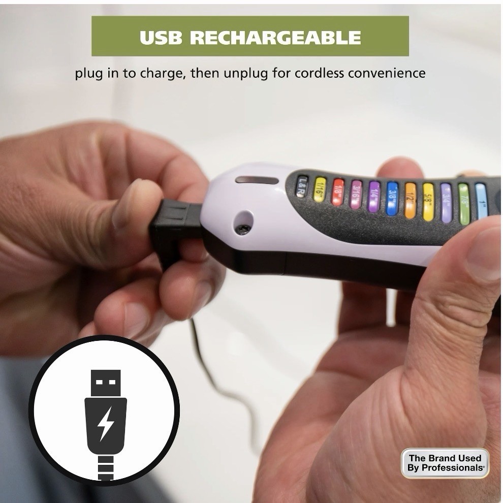 Wahl Color Pro Cordless Hair Clipper Rechargeable Color Coded Guide Haircut Kit