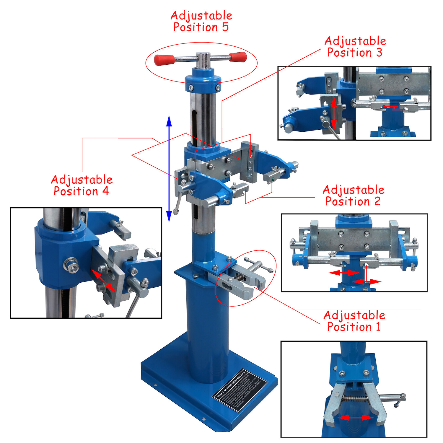 Heavy Duty Hydraulic Spring Coil Compressor Jack Compression Strut Rising Handle