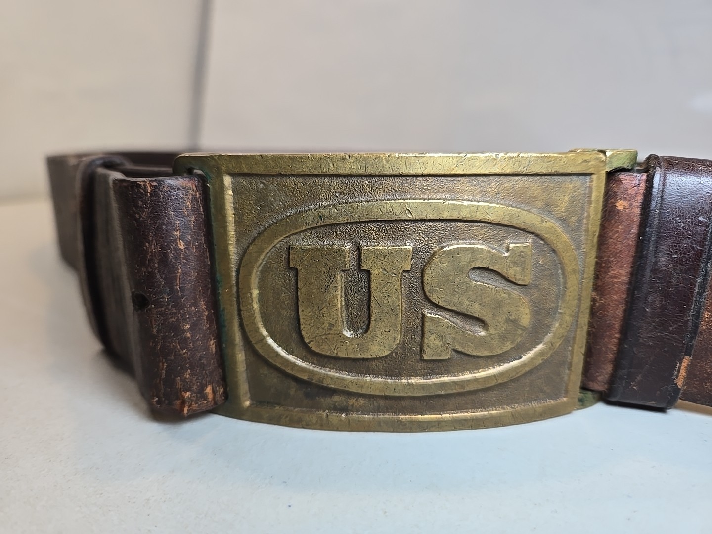Indian Wars Army Model 1874 Leather Belt w/US Buckle-Rock Island Arsenal 11 Cav