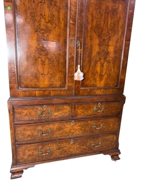 19th Century Ewe Wood Linen Press