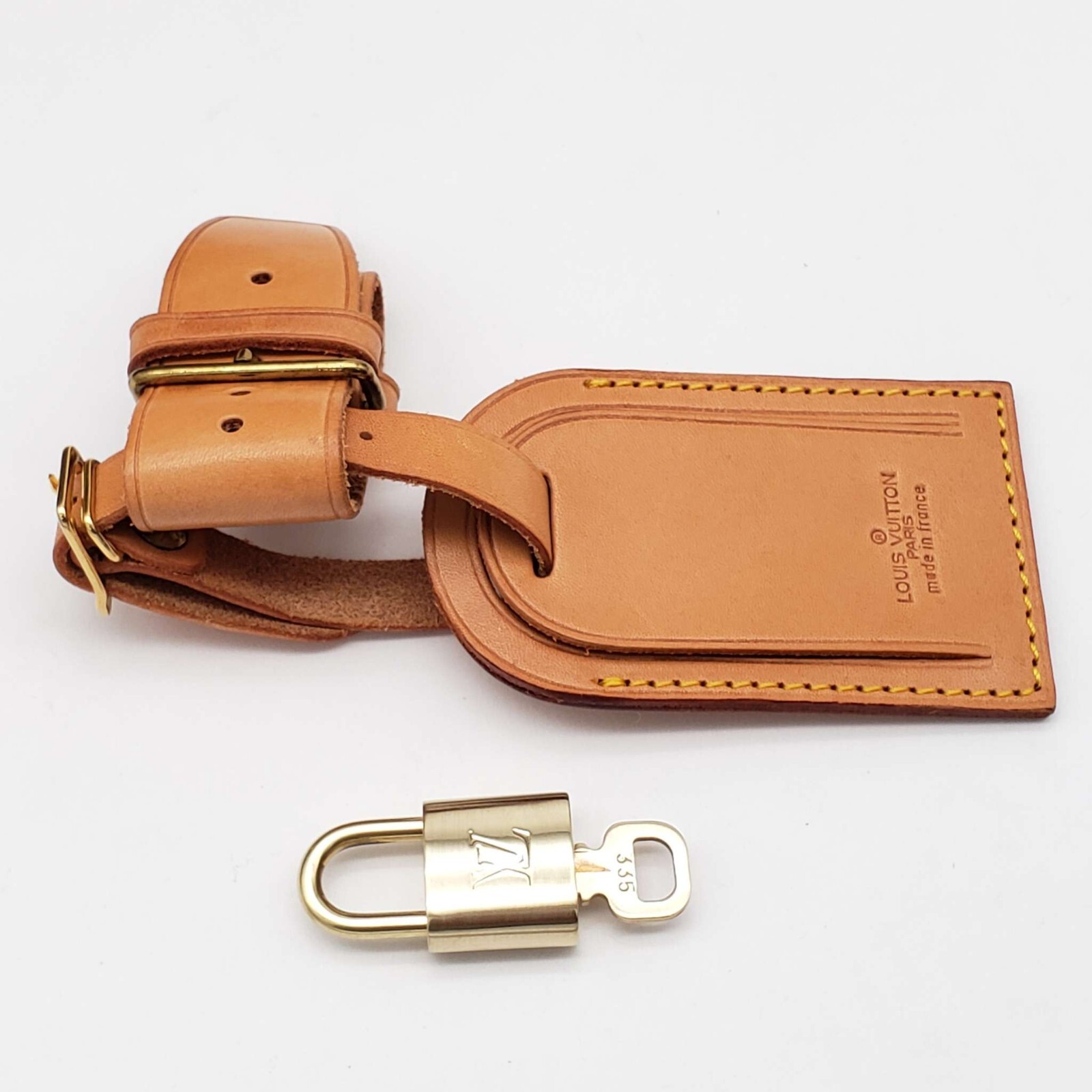 Authentic Louie Vuitton Luggage tag with Lock and Key#1