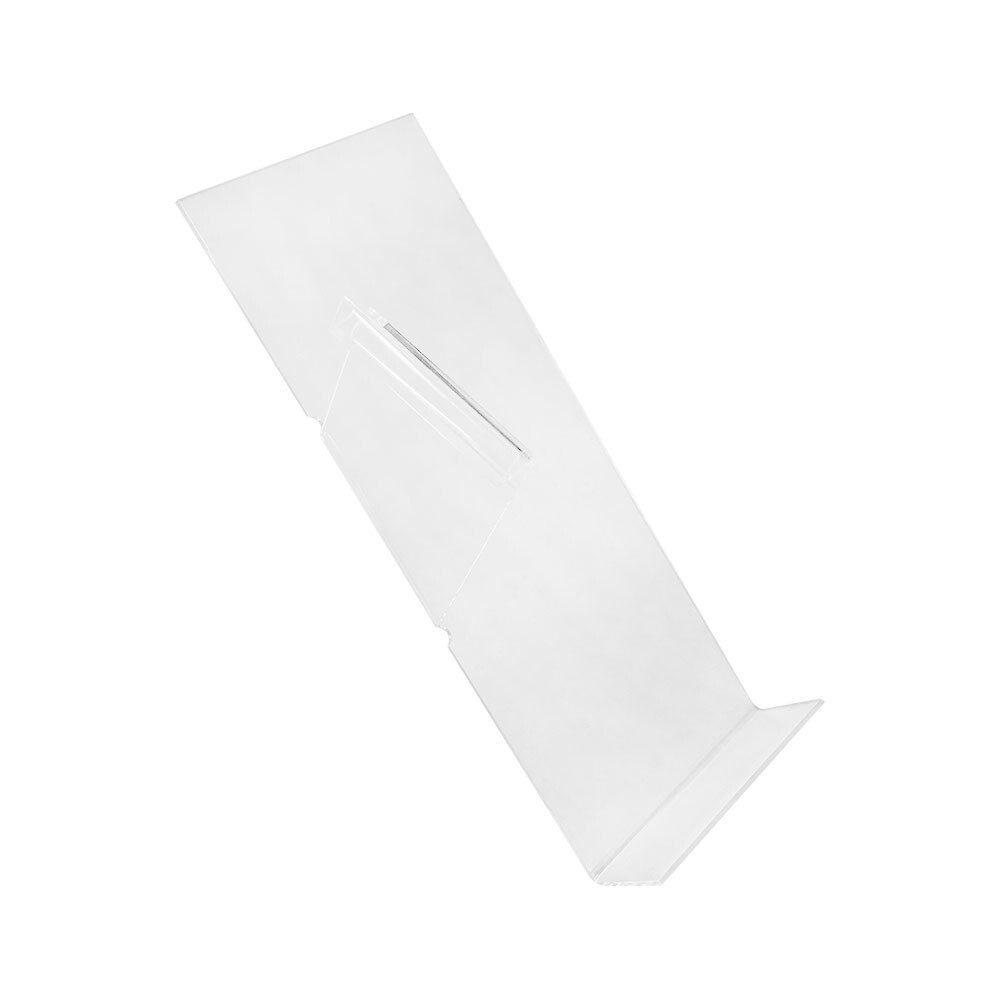 10'' x 4'' Slatwall Clear Acrylic Shoe Display Shelf Left Profile - 2 Pc