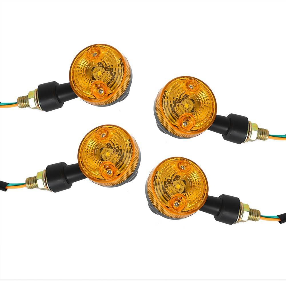 4PCS AMBER LED INDICATORS 6V TURN SIGNAL LIGHT MOTORCYCLE BLINKER LIGHTS KIT US