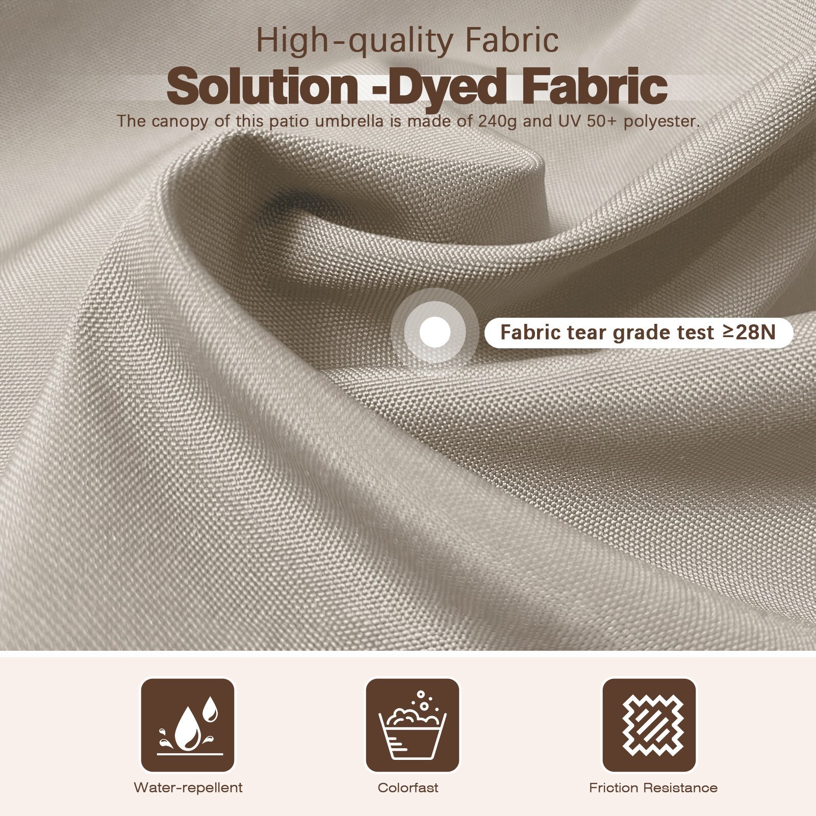 10x10ft Large Cantilever Patio Umbrella Adjustment Aluminum Offset Pool Umbrella