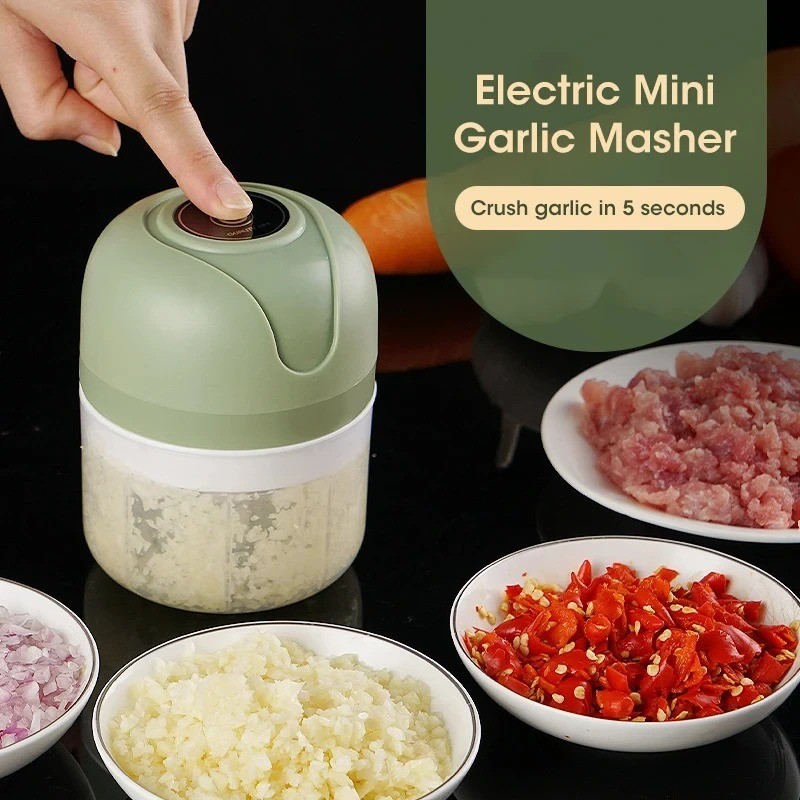 Electric Mini Food Chopper USB Garlic Vegetable Cutter Kitchen Grinder
