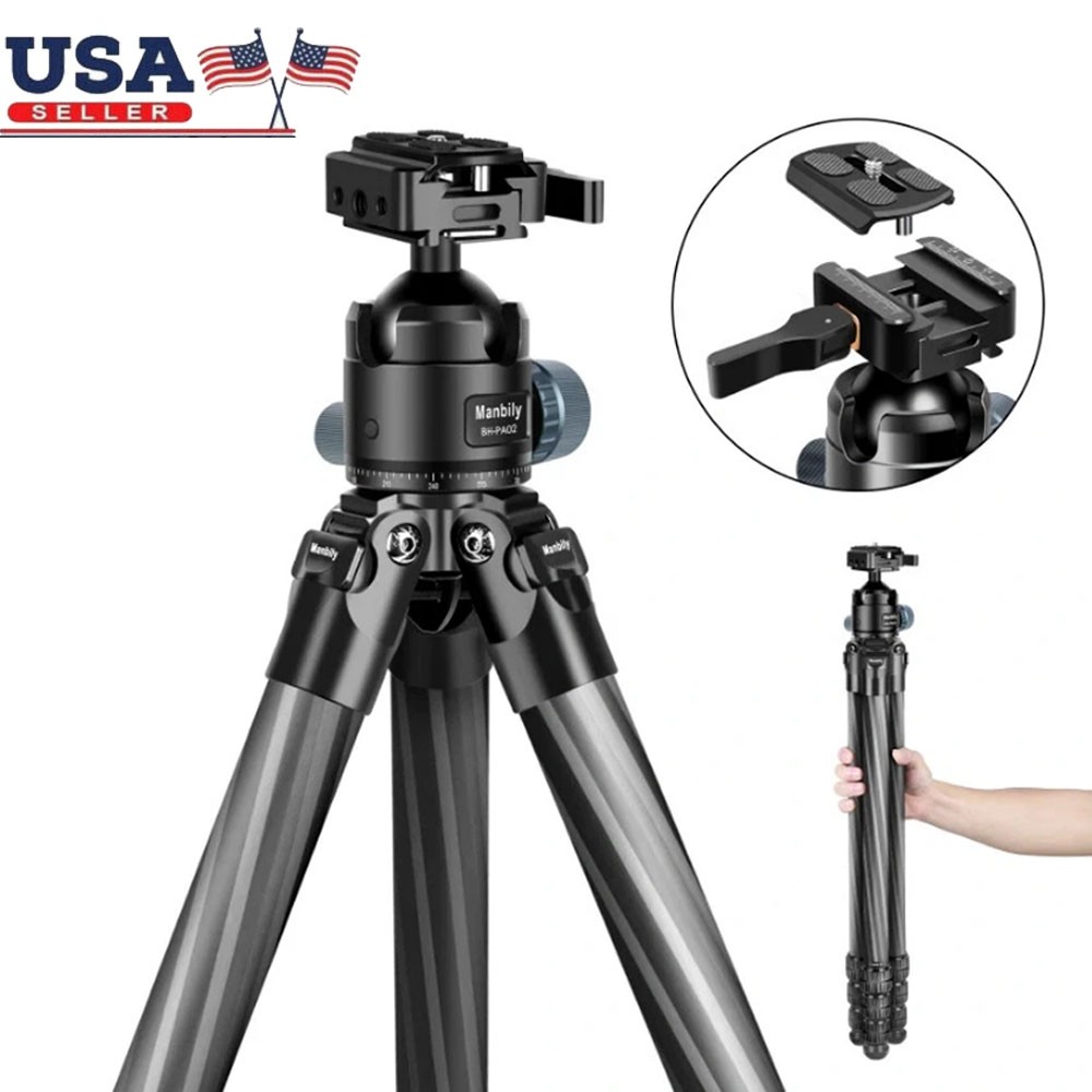 Manbily Carbon Fiber Tripod for Shooting & Camera Picatinny Arca Swiss Adapter
