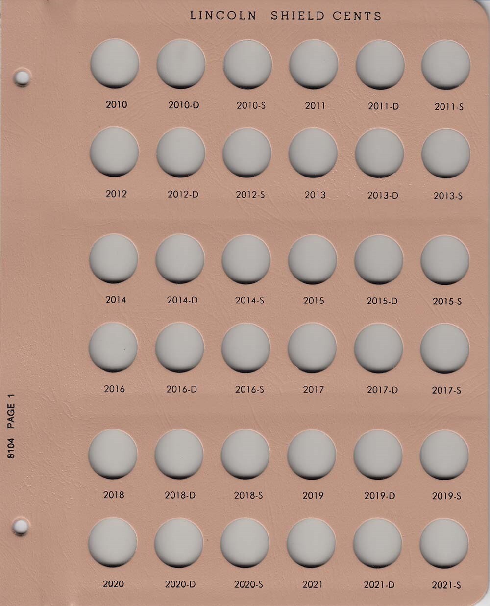 Lincoln Cents Coin Album w/ Proofs 2010-Date Dansco Model 8104 Free US Shipping