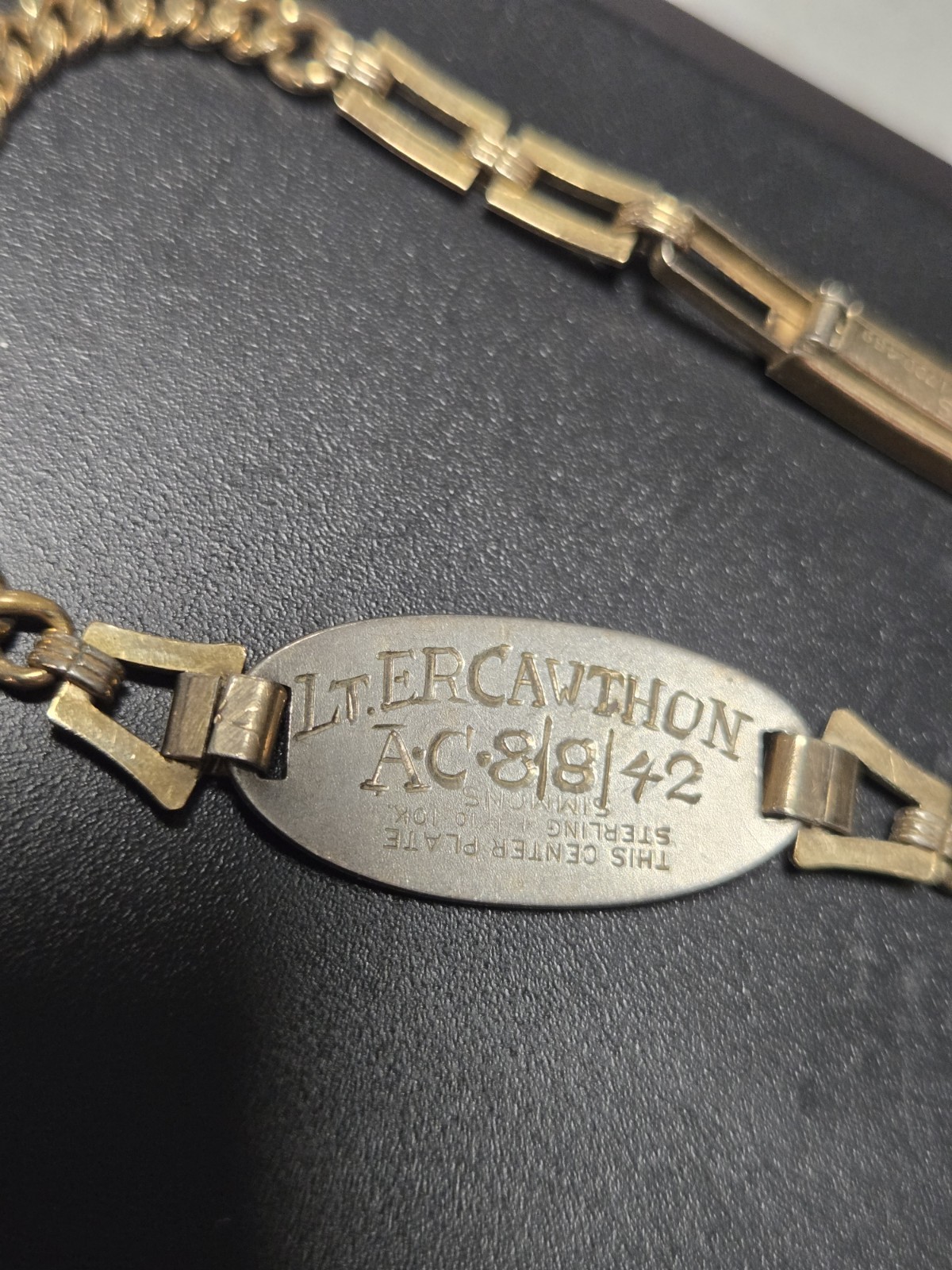 Vintage rare 1942 Sterling Silver WWII US Sweetheart Military Wings Bracelet