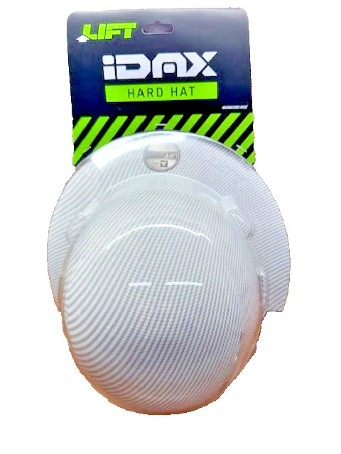 Lift Safety iDAX - Vented Hard Hat - WHITE Carbon HIDV-24CW